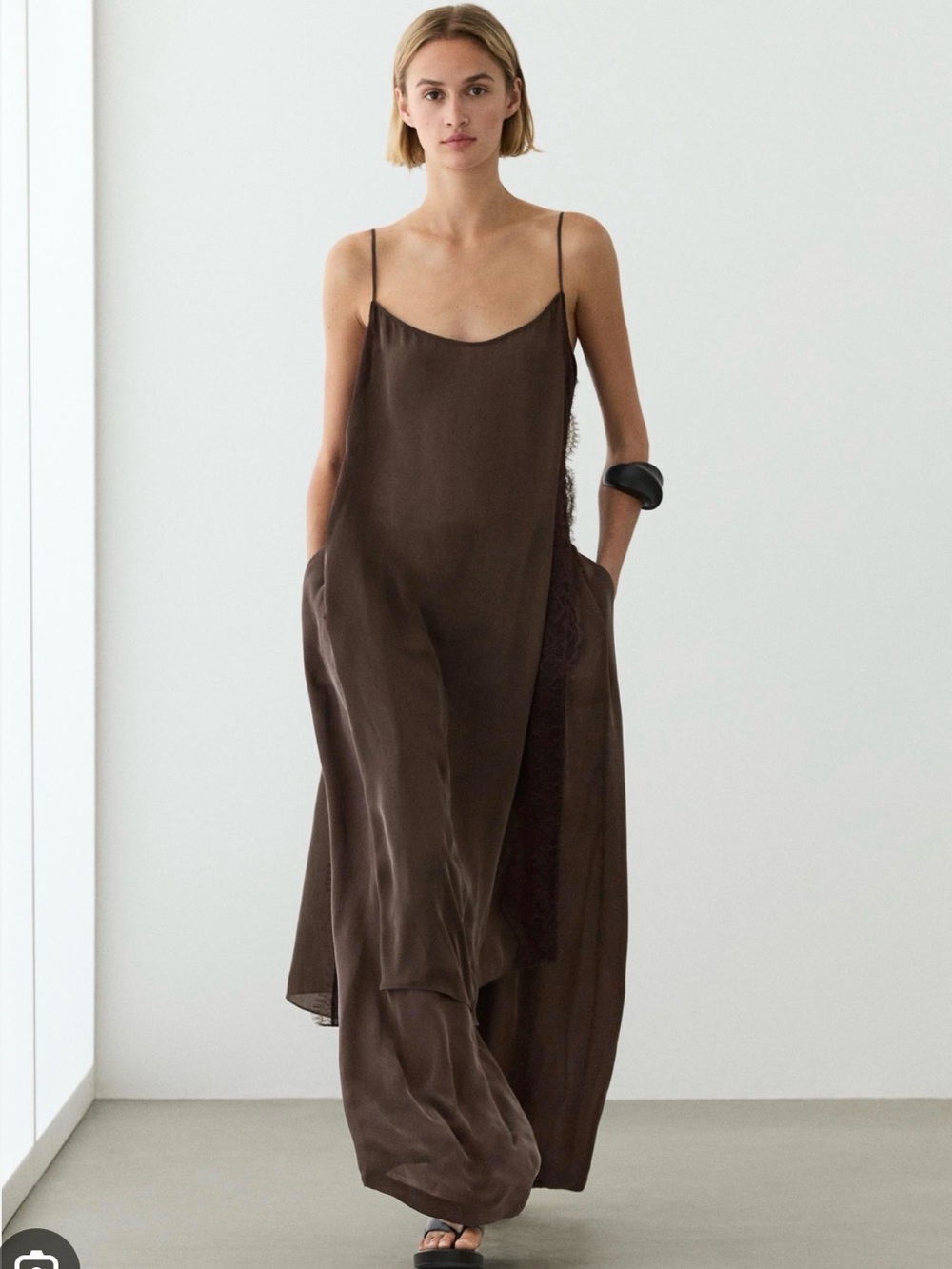 NWT Massimo Dutti Camisole Lace Dress with Lace Detail